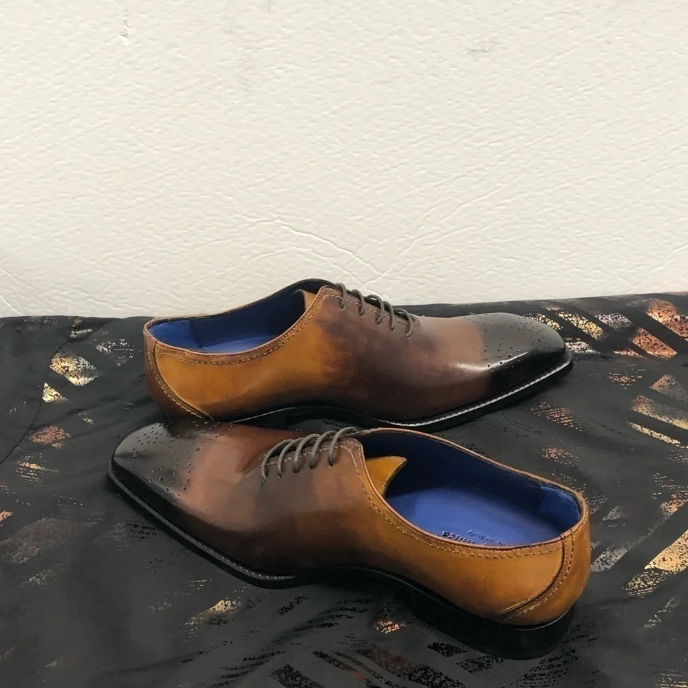 Emilio Franco shoes Italian leather cognac oxford